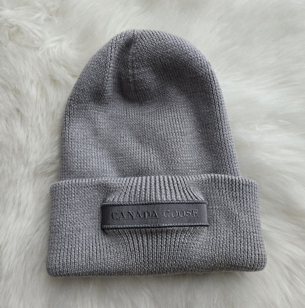 Canada Goose Light Gray Knit Hat